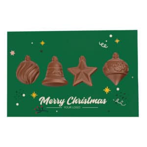 Zestaw czekoladek Świąteczna Kartka Z Bombkami