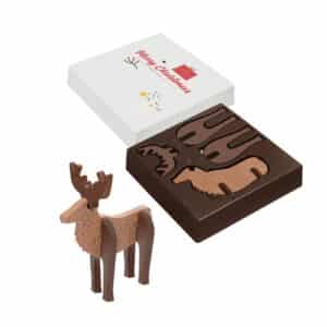 Zestaw czekoladek reklamowych świątecznych Renifer Choco Puzzle 3d