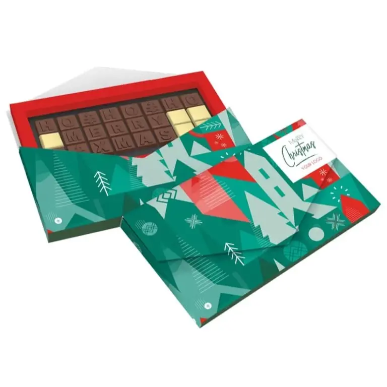 SET OF CHOCOLATES CHOCO TEXT 3 LINES IN ENVELOPE SEPARATE XMAS
