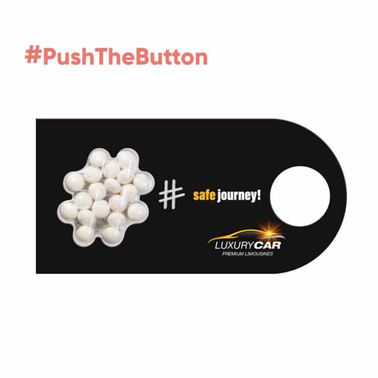 DRAGEES PUSH THE BUTTON HANGER - HASHTAG