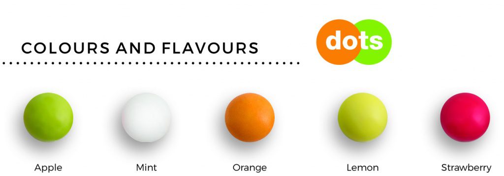 DOTS COLOURS AND FLAVOURS