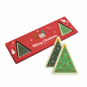 Zestaw czekoladek reklamowych świątecznych nadziewanych z nadrukiem Choco Triangle 4 szt